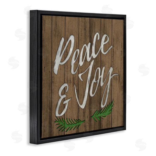Stupell Industries Elizabeth Medley | Peace And Joy Rustic Wooden Pattern
