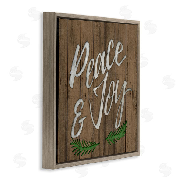 Stupell Industries Elizabeth Medley | Peace And Joy Rustic Wooden Pattern