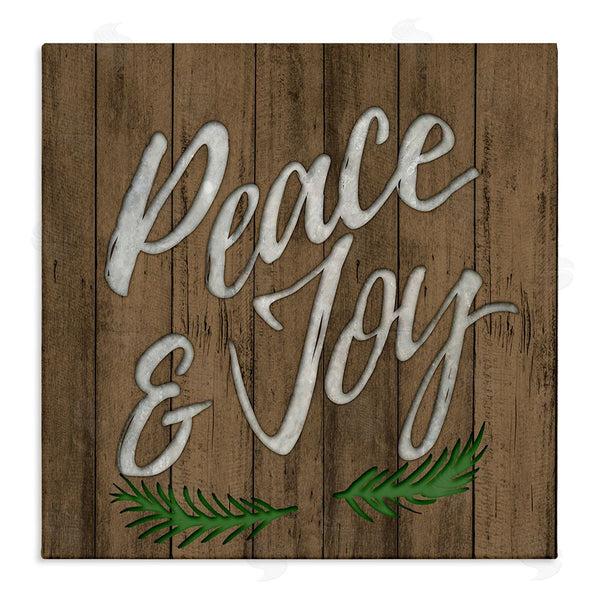 stupell industries Elizabeth Medley | Peace and Joy Rustic Wooden Pattern