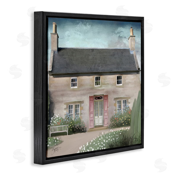 Stupell Industries Elizabeth Medley | Peaceful Rural Cottage House Blooming Flower Buds Wall Art