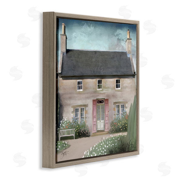 Stupell Industries Elizabeth Medley | Peaceful Rural Cottage House Blooming Flower Buds Wall Art