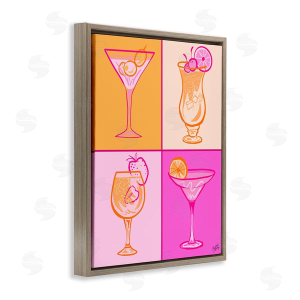 Stupell Industries Elizabeth Medley | Pink & Orange Cocktails Wall Art