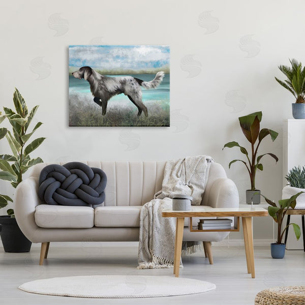 Stupell Industries Elizabeth Medley | Pointer Dog Lakeside Nature Wall Art