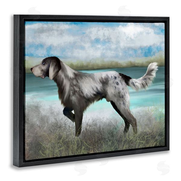Stupell Industries Elizabeth Medley | Pointer Dog Lakeside Nature Wall Art