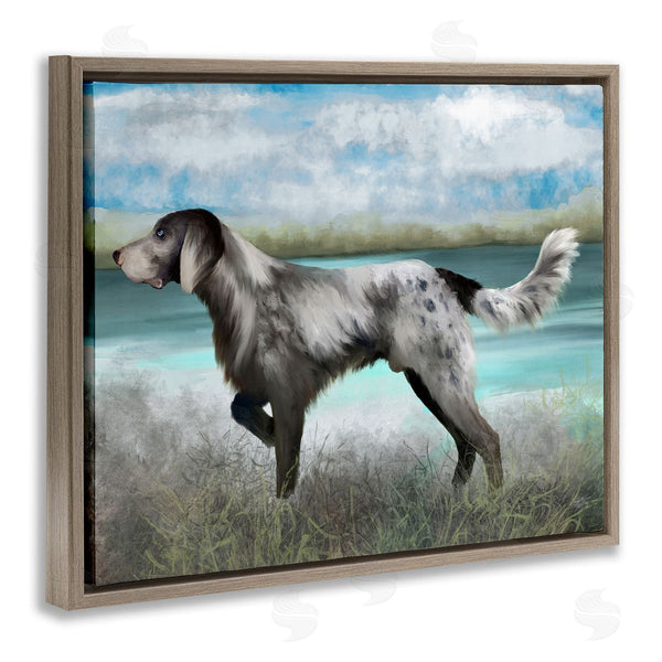 Stupell Industries Elizabeth Medley | Pointer Dog Lakeside Nature Wall Art