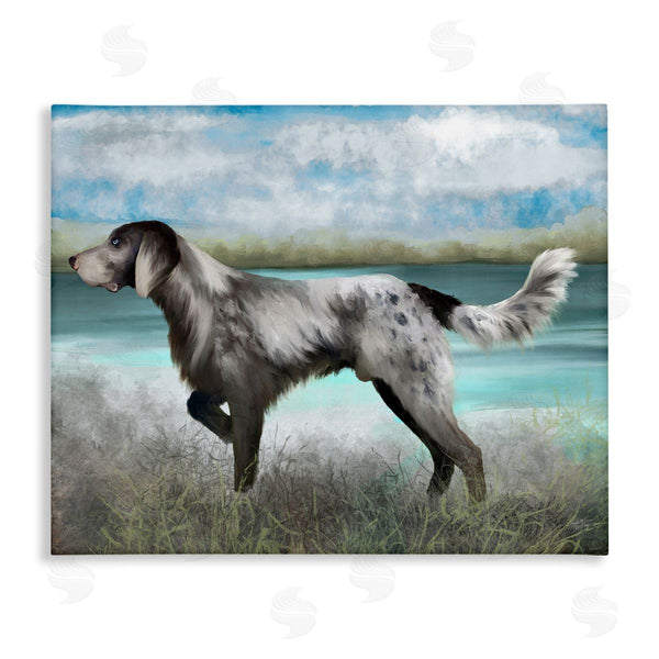 stupell industries Elizabeth Medley | Pointer Dog Lakeside Nature Wall Art