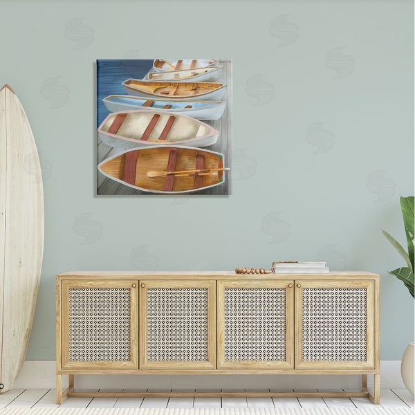 Stupell Industries Elizabeth Medley | Rowboats Along Lake Dock Wall Art
