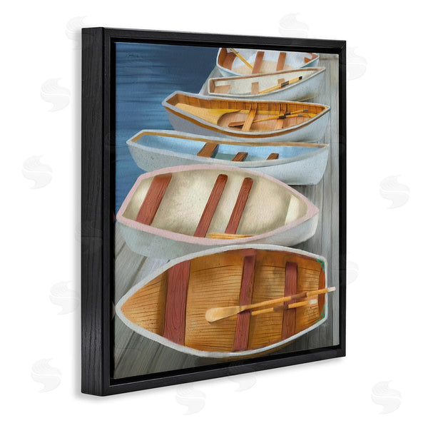 Stupell Industries Elizabeth Medley | Rowboats Along Lake Dock Wall Art