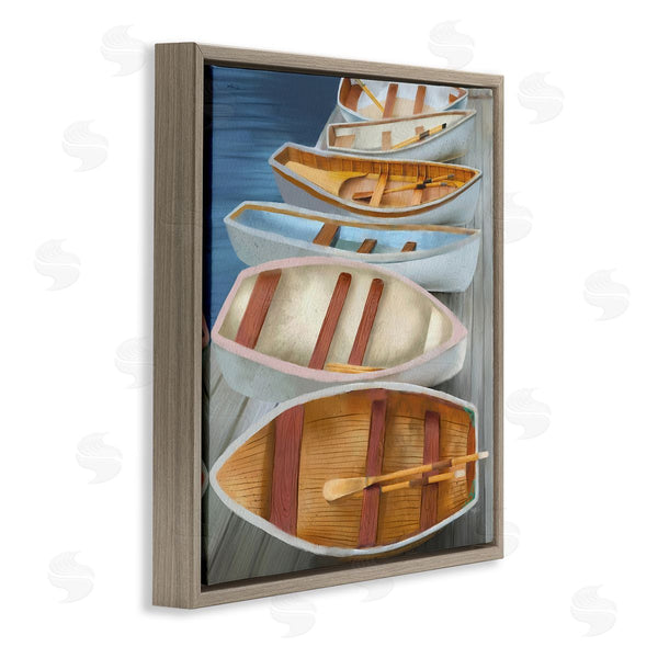 Stupell Industries Elizabeth Medley | Rowboats Along Lake Dock Wall Art