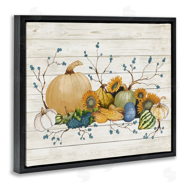 Stupell Industries Elizabeth Medley | Rustic Abundant Harvest Vegetables Fall Botanical Spread Wall Art