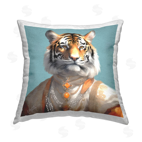 Stupell Industries Elizabeth Medley | Sir Prince Tiger Printed Throw Pillow