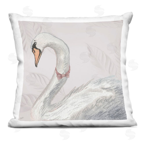 stupell industries Elizabeth Medley | Soft Classic Swan & Bow Throw Pillow
