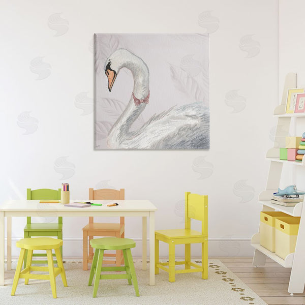 Stupell Industries Elizabeth Medley | Soft Classic Swan & Bow Wall Art