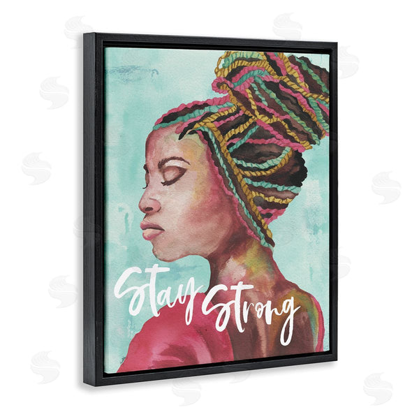 Stupell Industries Elizabeth Medley | Stay Strong Inspirational Powerful Woman Braided Hair Wall Art