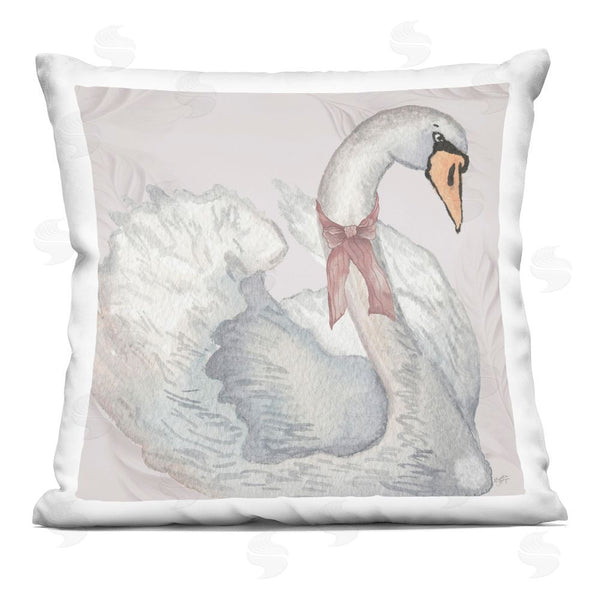 stupell industries Elizabeth Medley | Subdued Classic Swan Throw Pillow