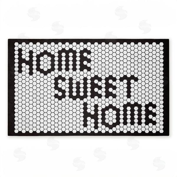 stupell industries Elizabeth Medley | Sweet Home Mosaic Pattern Non-Woven Door Mat