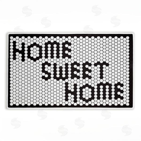 stupell industries Elizabeth Medley | Sweet Home Mosaic Pattern Plush Bath Mat
