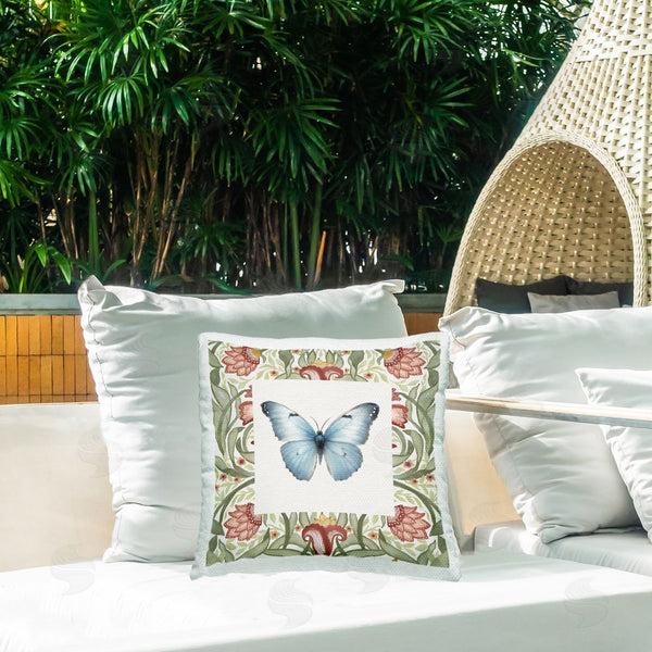Stupell Industries Elizabeth Medley | Vintage Butterfly Florals Throw Pillow
