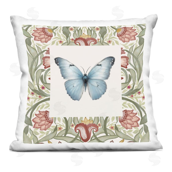 stupell industries Elizabeth Medley | Vintage Butterfly Florals Throw Pillow