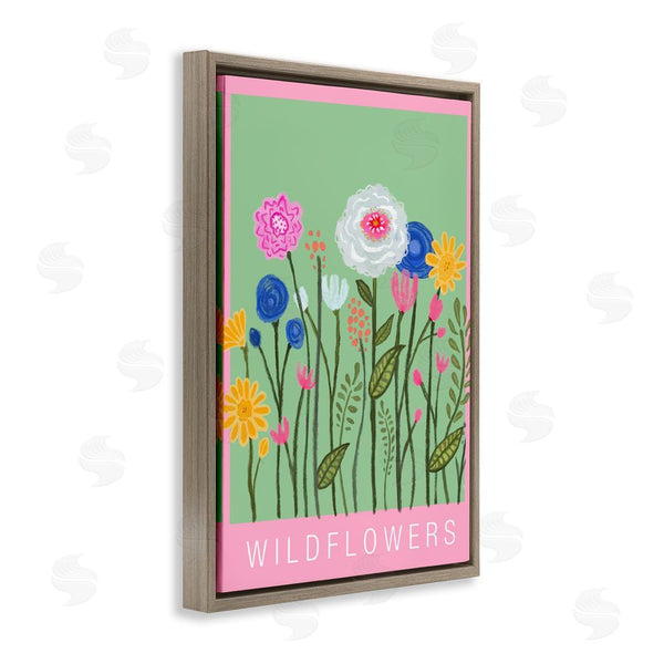Stupell Industries Elizabeth Medley | Wild Flowers With Pink Border Wall Art