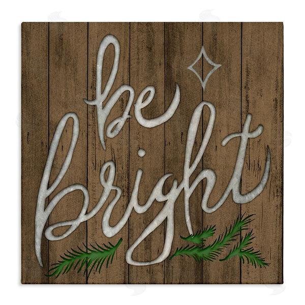 stupell industries Elizabeth Medley | Winter Rustic Be Bright Wood Pattern