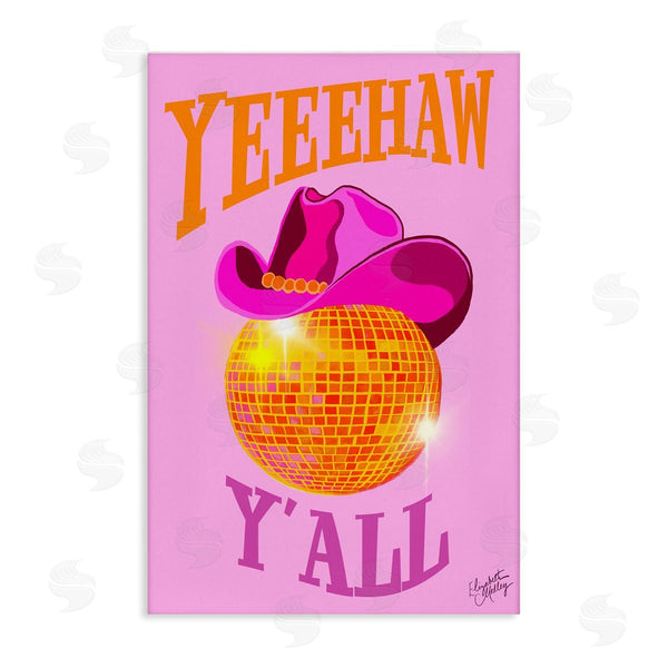 stupell industries Elizabeth Medley | Yeehaw Y'all Disco Cowboy Wall Art
