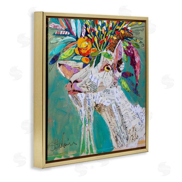 Stupell Industries Elizabeth St. Hilaire | Abstract Floral Goat
