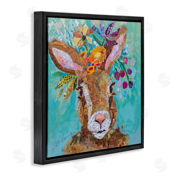 Stupell Industries Elizabeth St. Hilaire | Floral Rabbit Portrait