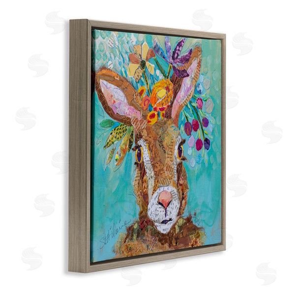 Stupell Industries Elizabeth St. Hilaire | Floral Rabbit Portrait