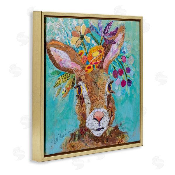 Stupell Industries Elizabeth St. Hilaire | Floral Rabbit Portrait