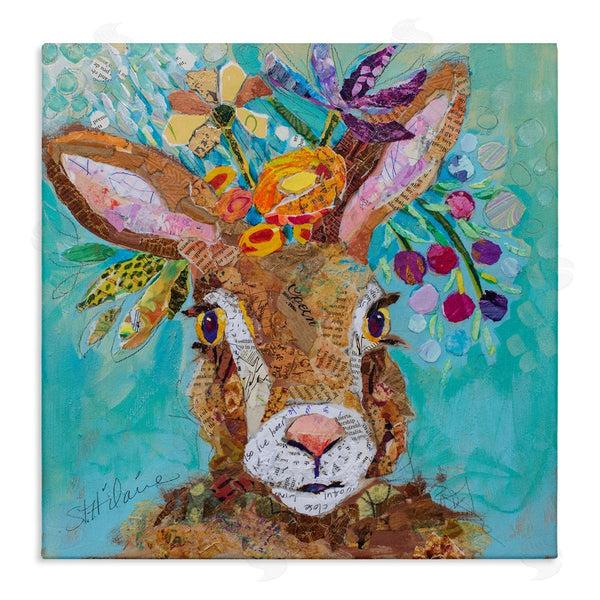 stupell industries Elizabeth St. Hilaire | Floral Rabbit Portrait