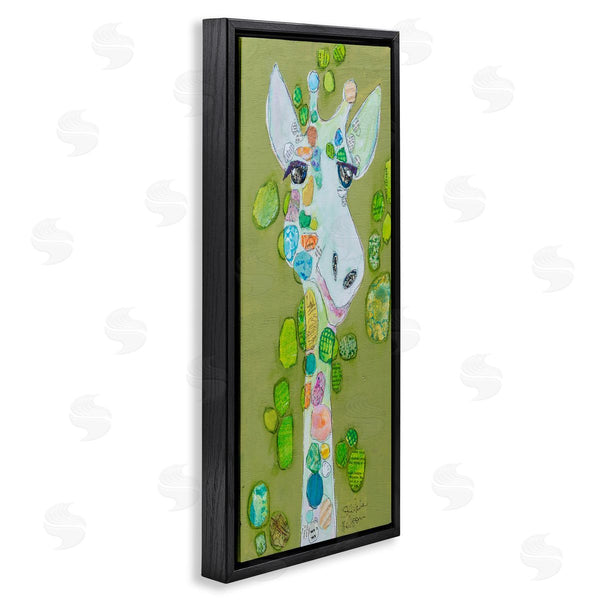 Stupell Industries Elizabeth St. Hilaire | Green Giraffe Collage