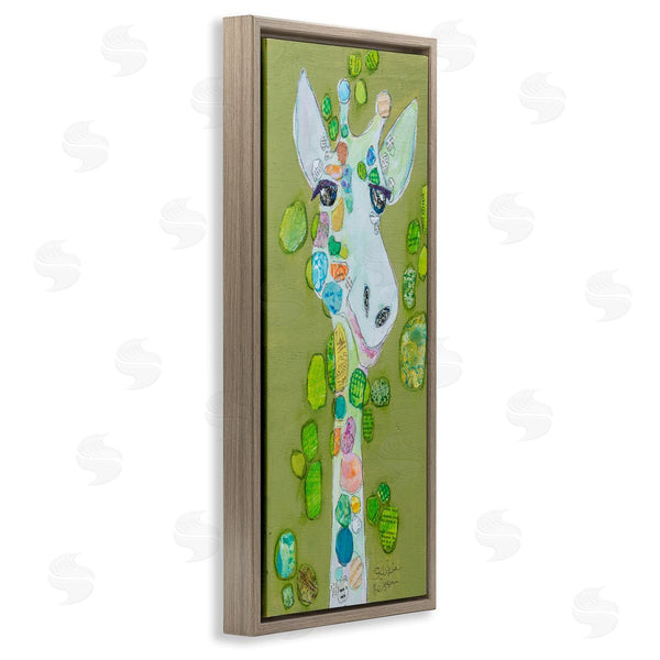 Stupell Industries Elizabeth St. Hilaire | Green Giraffe Collage