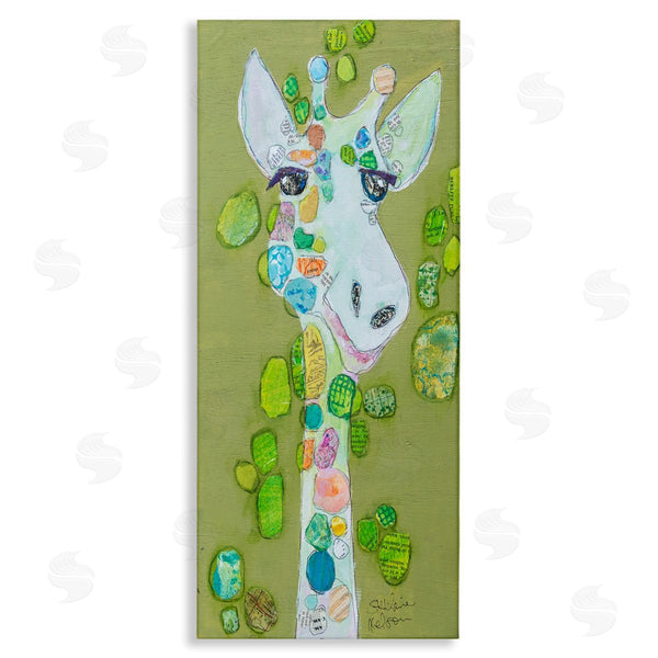 stupell industries Elizabeth St. Hilaire | Green Giraffe Collage
