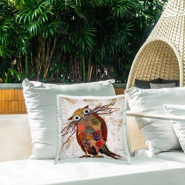 Stupell Industries Elizabeth St. Hilaire | Rustic Patterned Owl Printed Throw Pillow