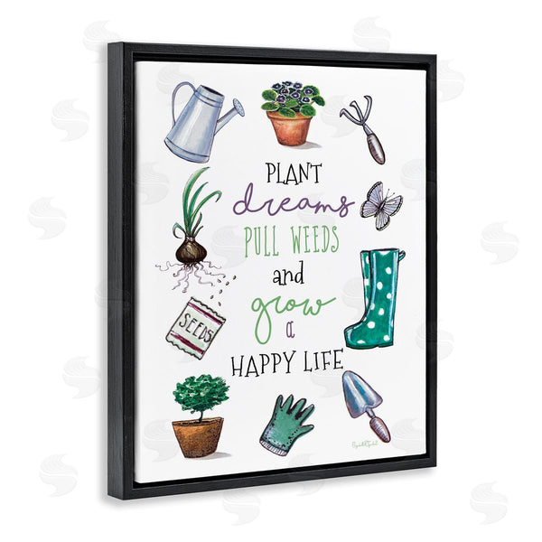 Stupell Industries Elizabeth Tyndal | Grow A Happy Life