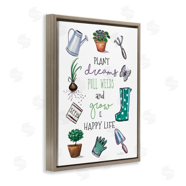 Stupell Industries Elizabeth Tyndal | Grow A Happy Life