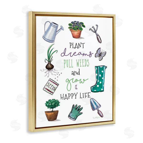 Stupell Industries Elizabeth Tyndal | Grow A Happy Life