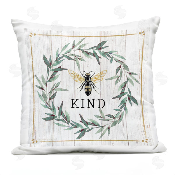 Stupell Industries Elizabeth Tyndall | Bee Kind Phrase Country Farm Insect Pun Printed Throw Pillow