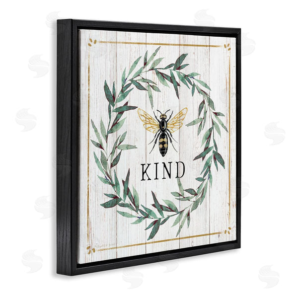 Stupell Industries Elizabeth Tyndall | Bee Kind Phrase Country Farm Insect Pun Wall Art