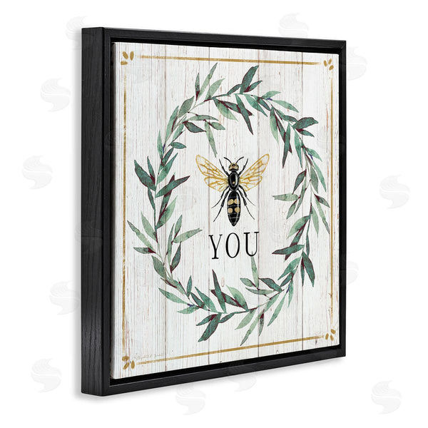 Stupell Industries Elizabeth Tyndall | Bee You Quote Farm Floral Insect Pun Wall Art