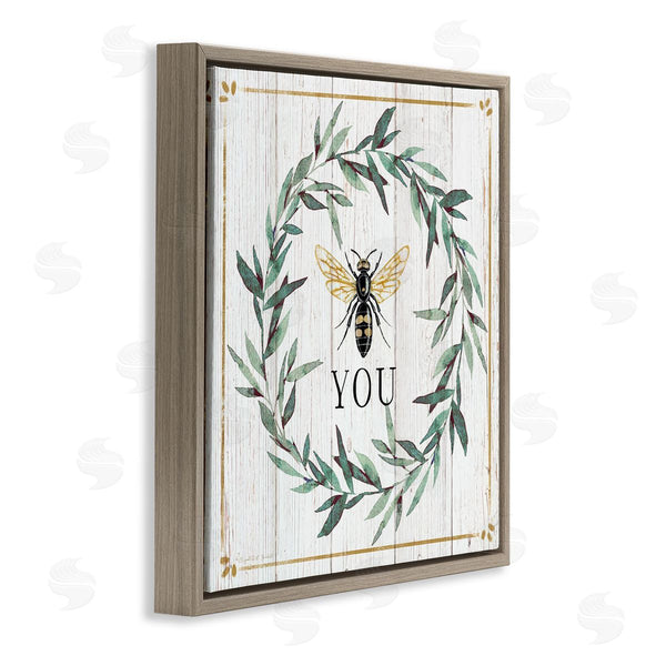 Stupell Industries Elizabeth Tyndall | Bee You Quote Farm Floral Insect Pun Wall Art