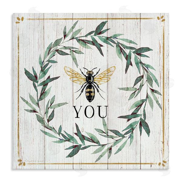 stupell industries Elizabeth Tyndall | Bee You Quote Farm Floral Insect Pun Wall Art