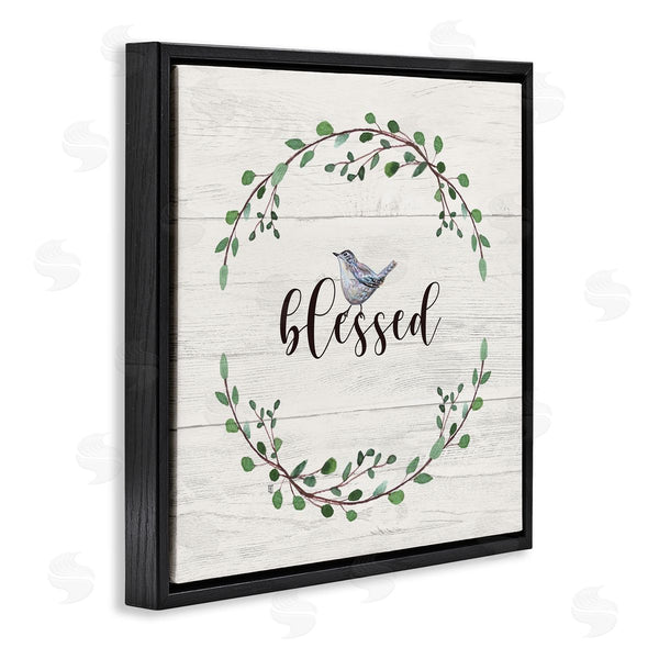 Stupell Industries Elizabeth Tyndall | Blessed Phrase Bird And Wreath Wall Art