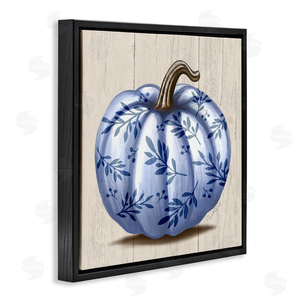Stupell Industries Elizabeth Tyndall | Blue Patterned Botanical Pumpkin Wall Art