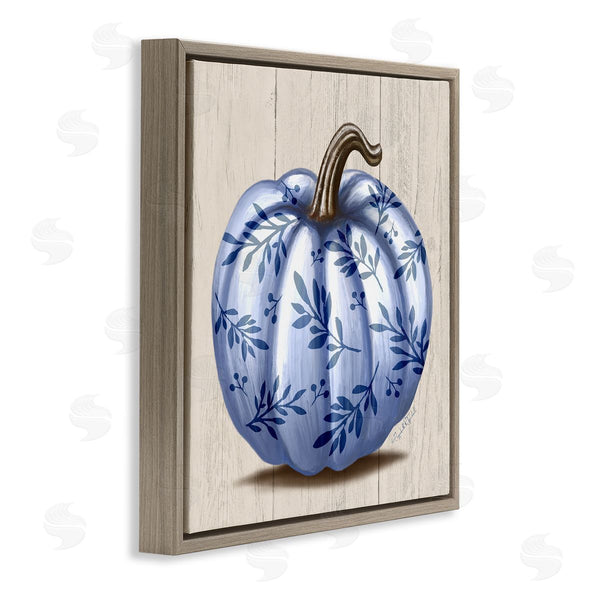 Stupell Industries Elizabeth Tyndall | Blue Patterned Botanical Pumpkin Wall Art