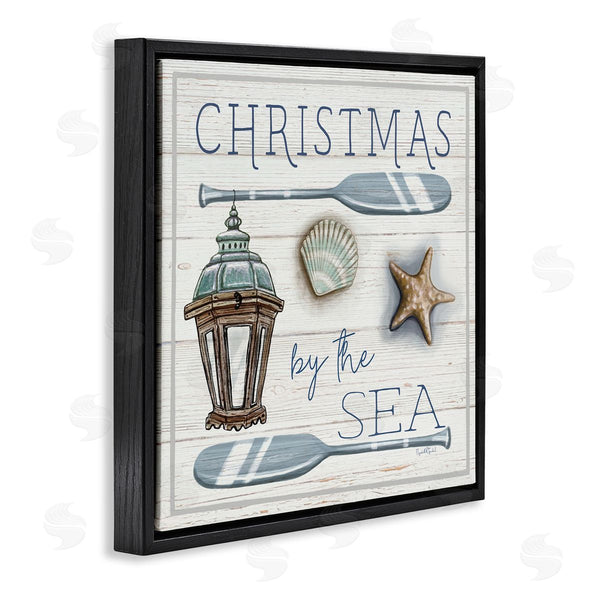Stupell Industries Elizabeth Tyndall | Christmas By The Sea Phrase Wall Art