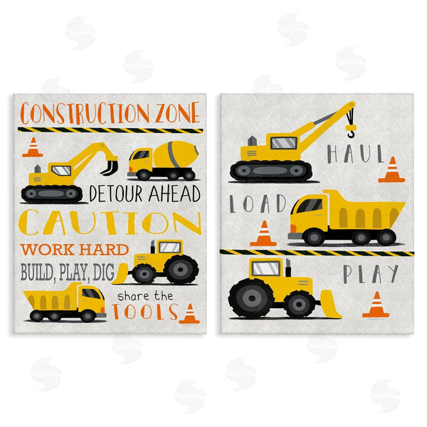 stupell industries Elizabeth Tyndall | Construction Zone Trucks & Phrases