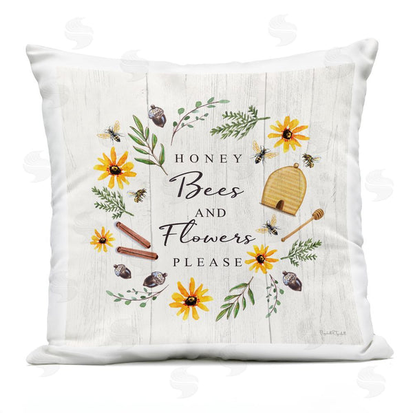 Stupell Industries Elizabeth Tyndall | Country Cottage Wreath & Quote Throw Pillow