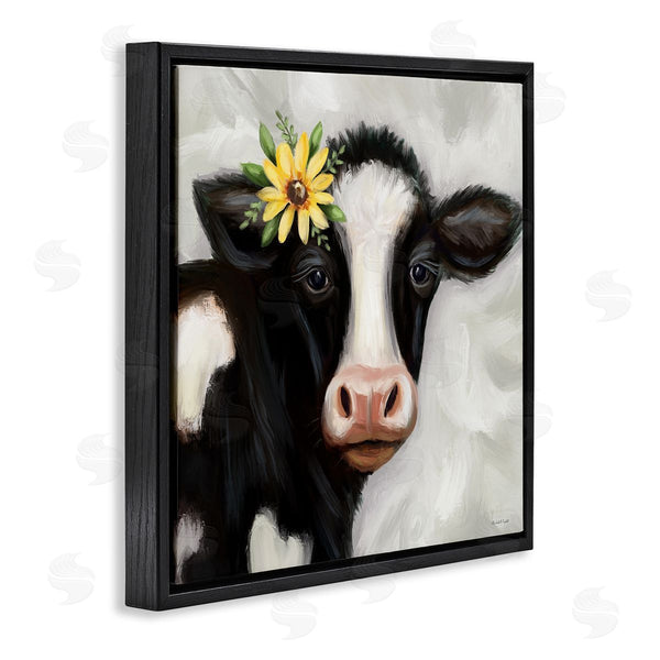 Stupell Industries Elizabeth Tyndall | Cow With Yellow Daisy